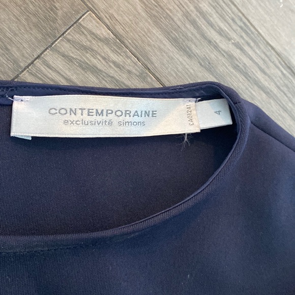 2 tone dress with floral print - Picture 2 of 3